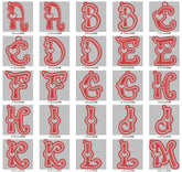 Heart Accent Alphabet Embroidery Pack – Romantic Monogram Letters with Heart Details - FineryEmbroidery